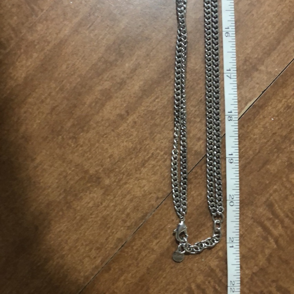 Stella & Dot Tessa Fringe Silver Toned Necklace - Picture 9 of 10